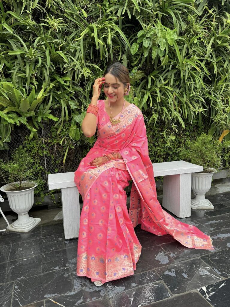 Premium Soft Silk Mina Kora Katan Saree